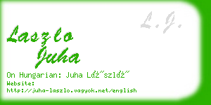 laszlo juha business card